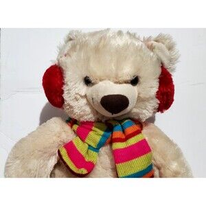 DAN DEE Collector Choice Stuffed  Bear Dress for Winter Plush 17" White Bear